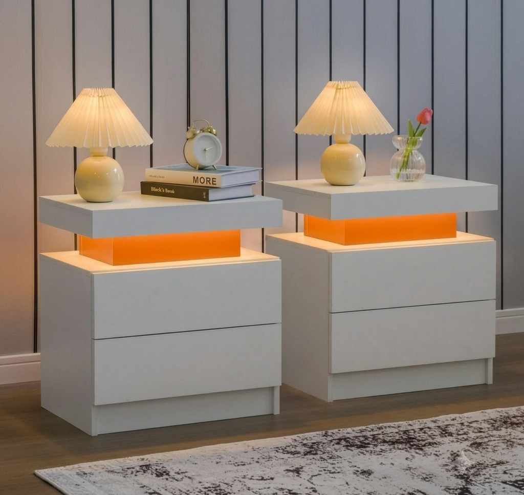 Veloria Intelligent Nightstand – Luxury Bedside Vault with Contactless Smart Lock