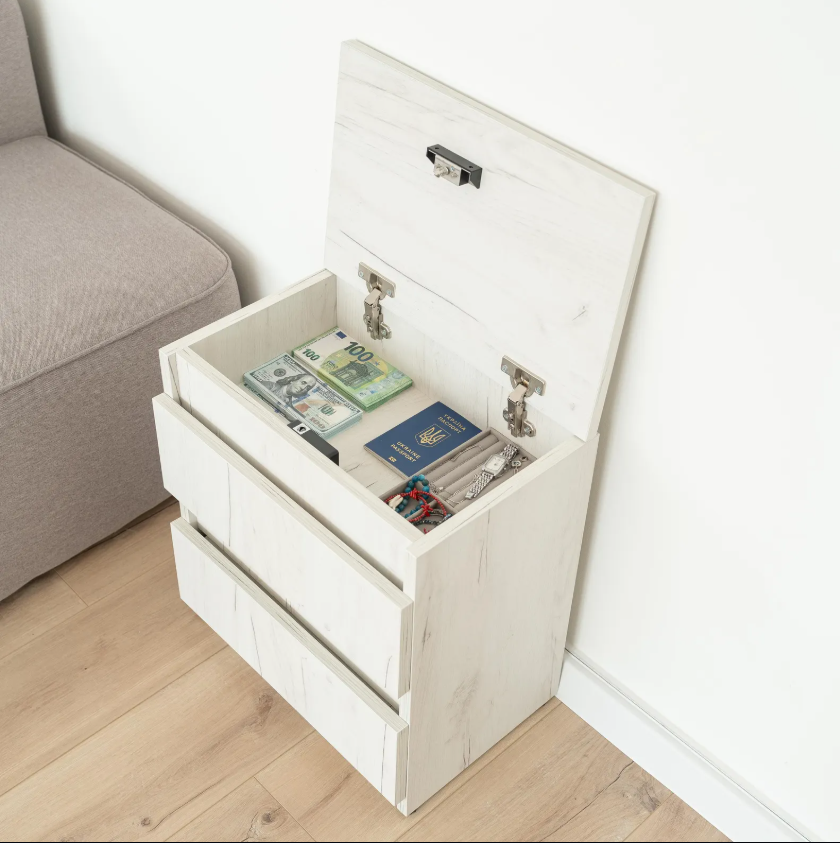 Aura Smart Nightstand 22 – Luxury Bedside Table with Hidden Smart Safe & NFC Access